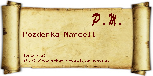 Pozderka Marcell névjegykártya