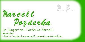 marcell pozderka business card